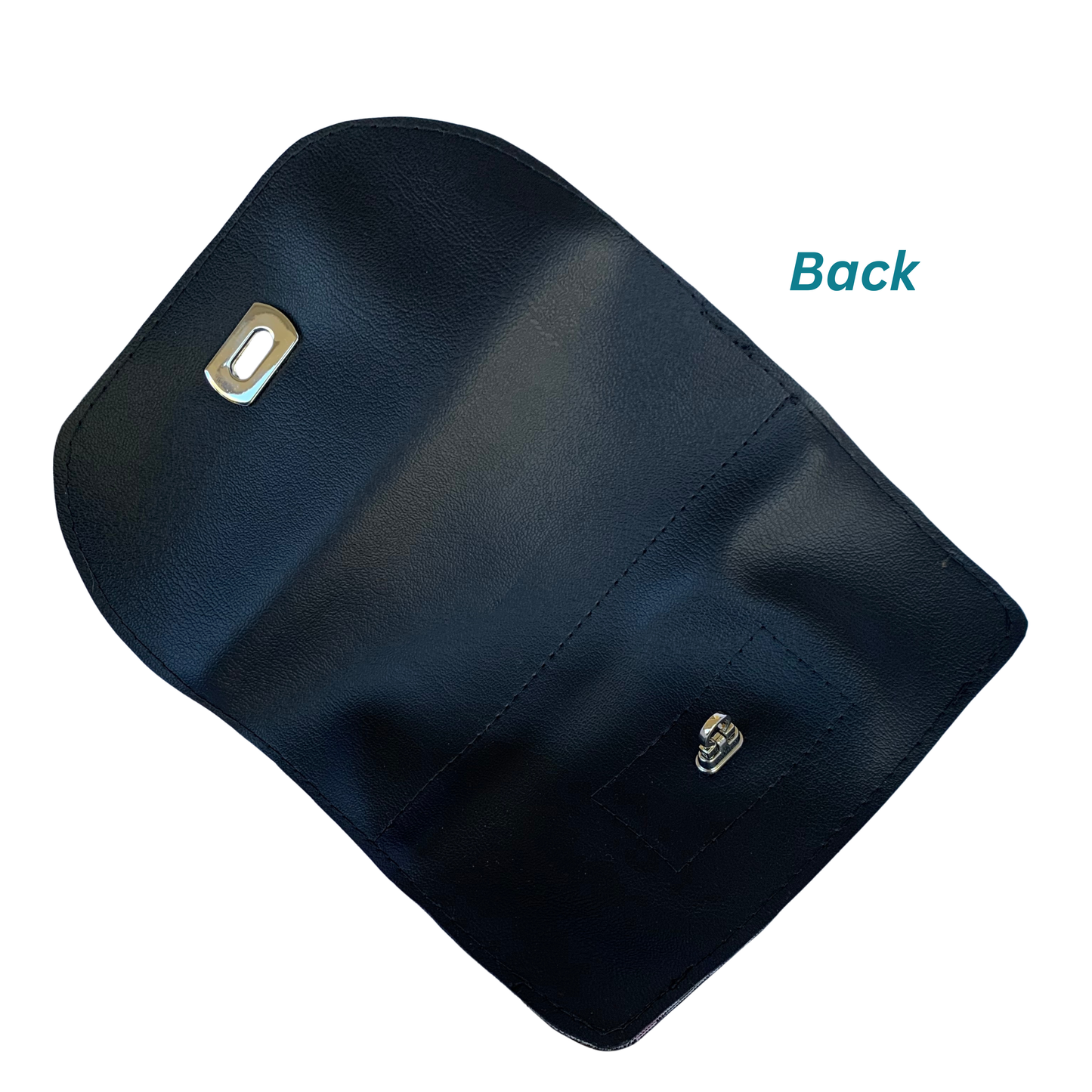 Lucky Penny Wallet in Black Marine Vinyl