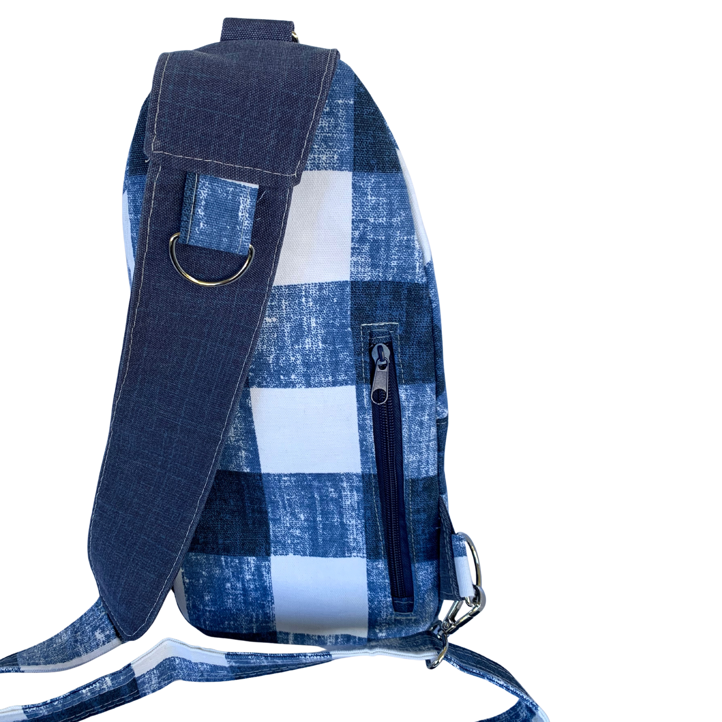 Retro-Style Sling - Navy Plaid