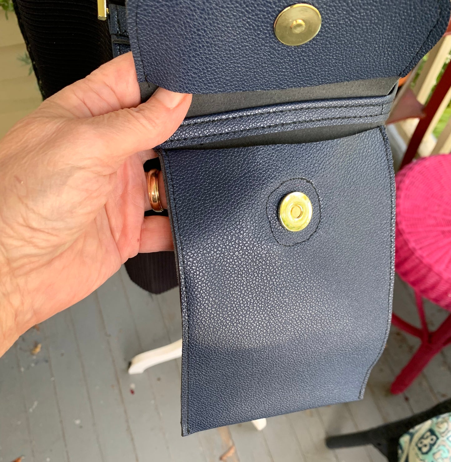 Phone Carrier Crossbody Bag - Navy