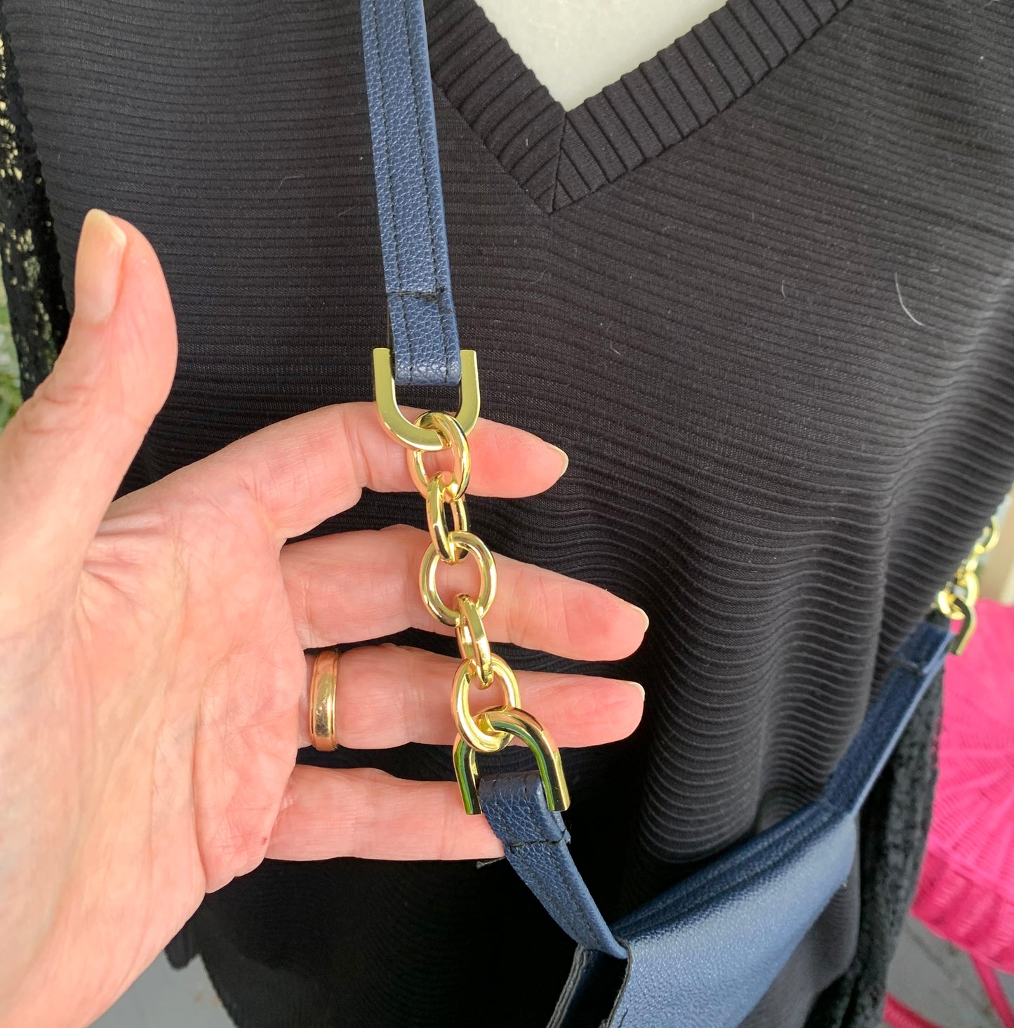 Phone Carrier Crossbody Bag - Navy