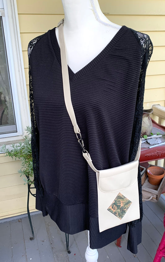 Phone Carrier Crossbody Bag - Beige