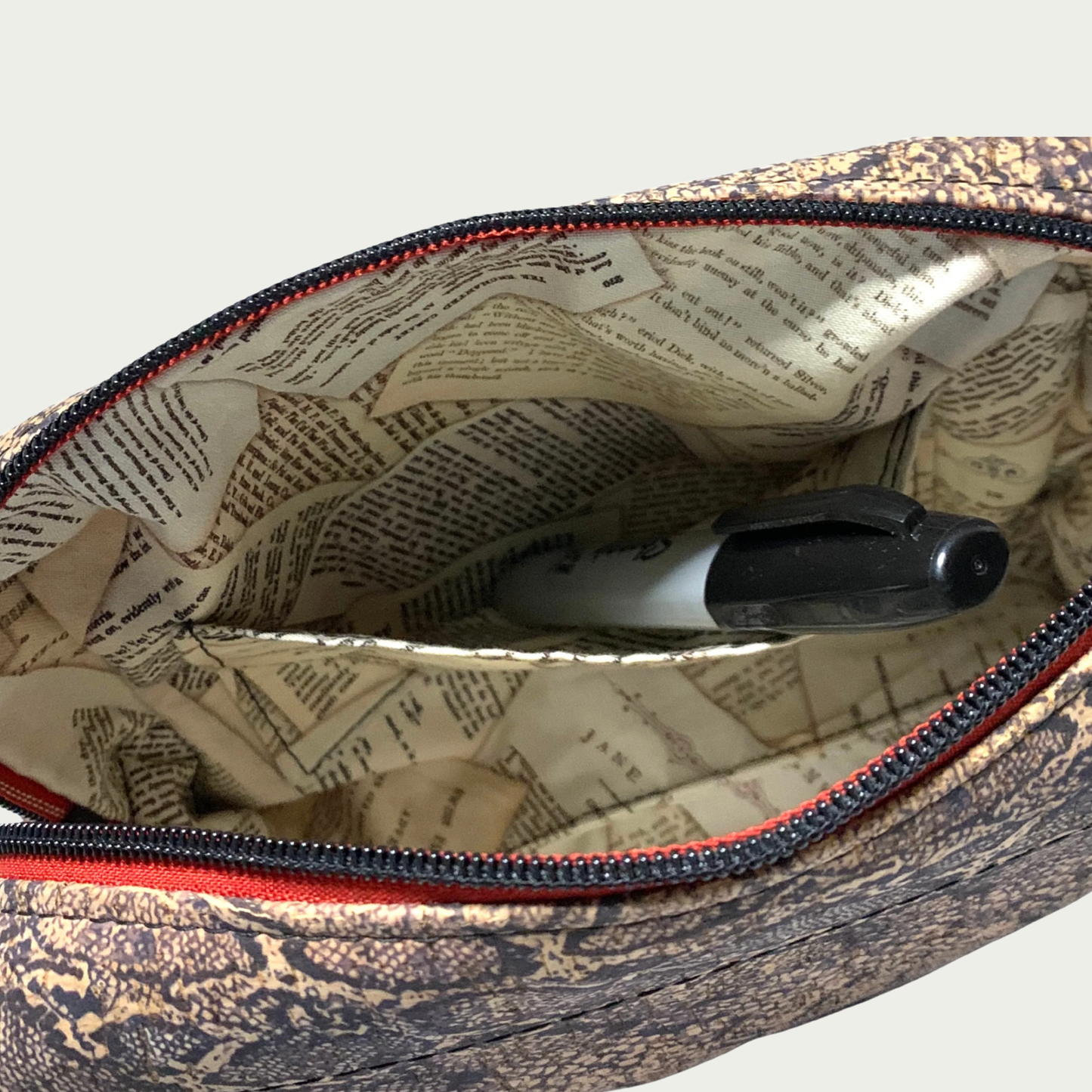 Lisa Boxy Crossbody - Faux Snakeskin Cork