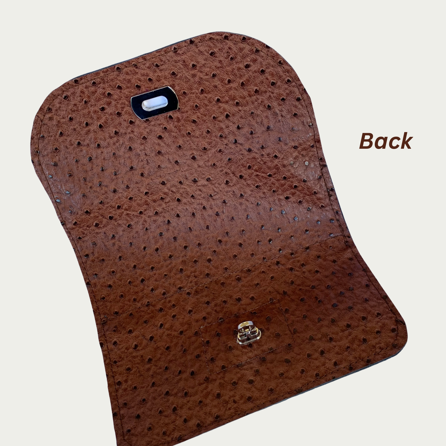 Lucky Penny Wallet in Faux Ostrich Leather