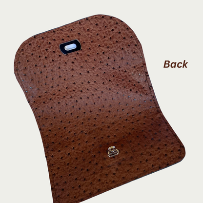 Lucky Penny Wallet in Faux Ostrich Leather