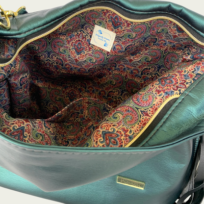 Simplistic Slouch Shoulder Bag - Peacock Teal