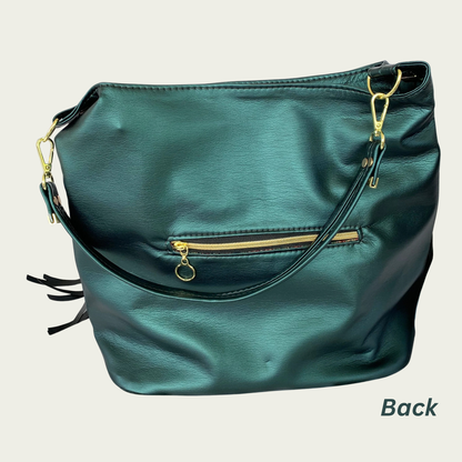 Simplistic Slouch Shoulder Bag - Peacock Teal