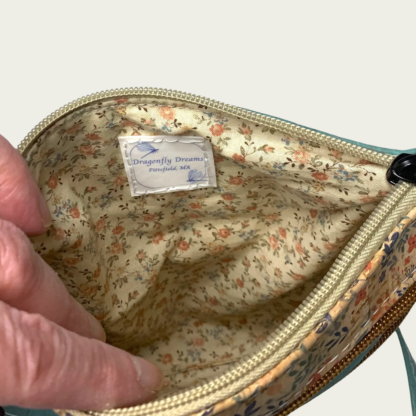 Zippy Crossbody - Turquoise Meadow Cork