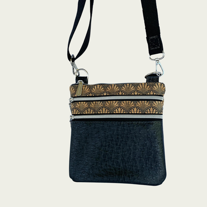 Zippy Crossbody – Ostrich & Cork Shells