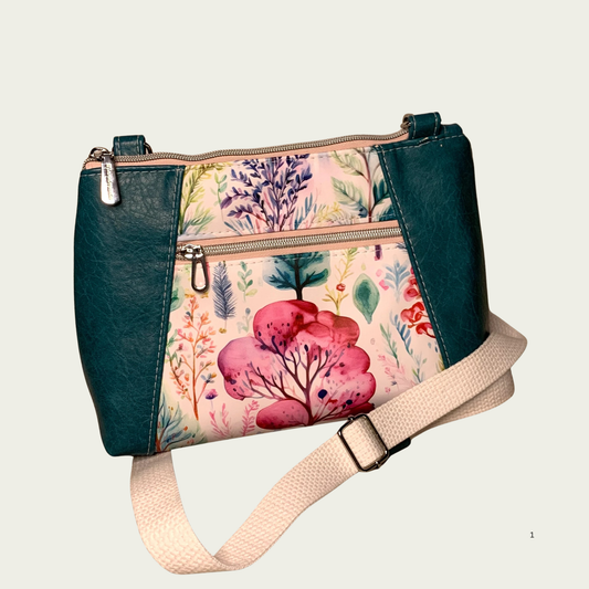 Sunshine Crossbody - Teal Whimsical Forest