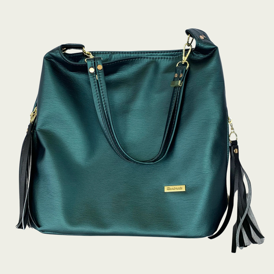 Simplistic Slouch Shoulder Bag - Peacock Teal