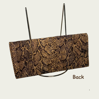Lucky Penny Wallet in Faux Snakeskin Cork