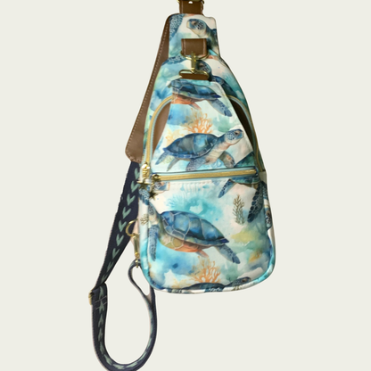 Retro-Style Sling - Sea Turtles