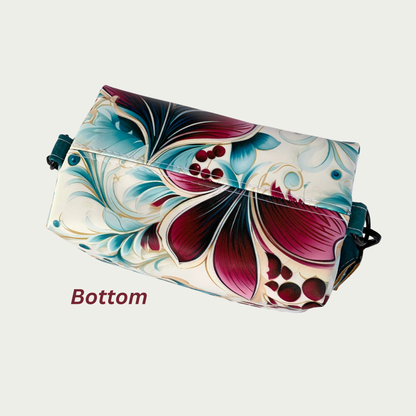 Dopp Kit Bag -Magenta and Teal