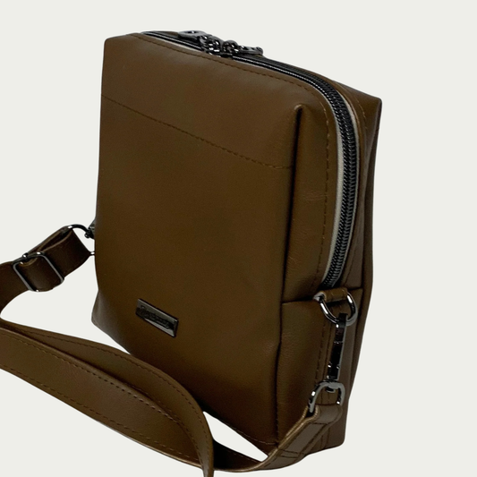 Contrary Lisa Boxy Crossbody - Brown Vinyl