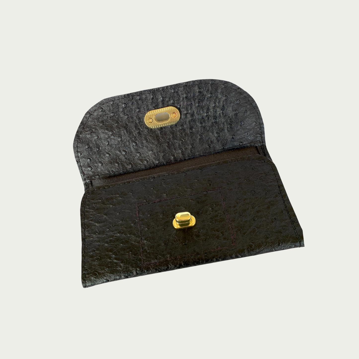 Lucky Penny Wallet in Faux Ostrich Leather