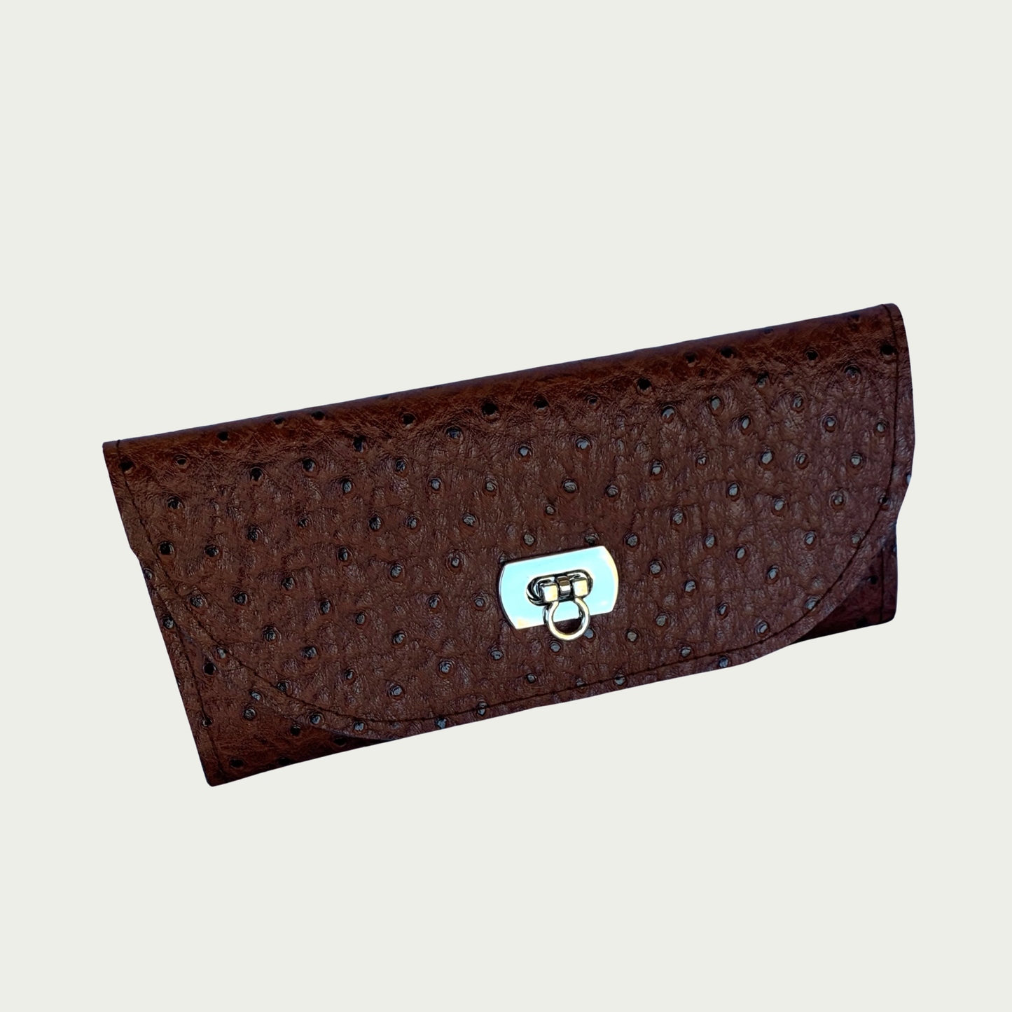Lucky Penny Wallet in Faux Ostrich Leather