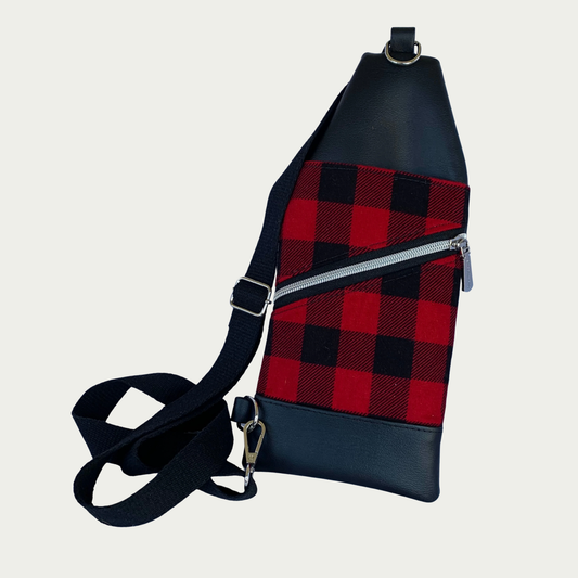 Mini Traveler Sling - Red and Black Plaid