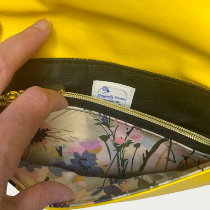 Lapel Clutch - Two-Toned Yellow and Black