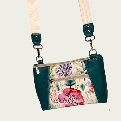 Sunshine Crossbody - Teal Whimsical Forest