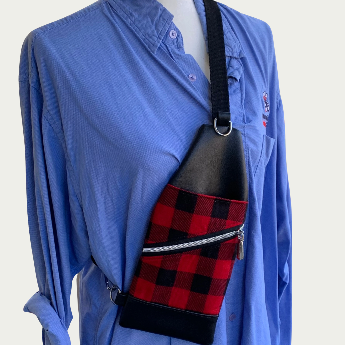 Mini Traveler Sling - Red and Black Plaid