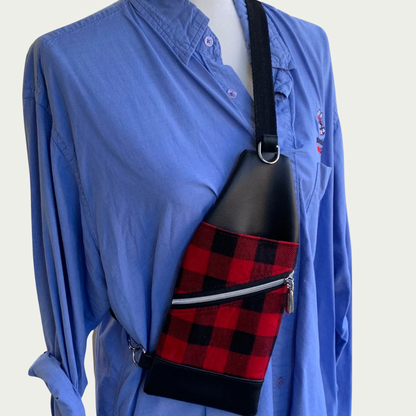 Mini Traveler Sling - Red and Black Plaid