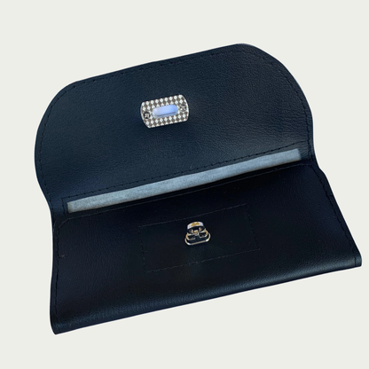 Lucky Penny Wallet in Black Marine Vinyl