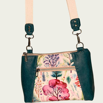 Sunshine Crossbody - Teal Whimsical Forest