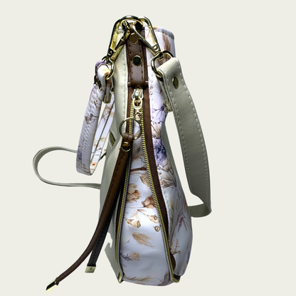 Elise Expandable Slouch - Beige Floral