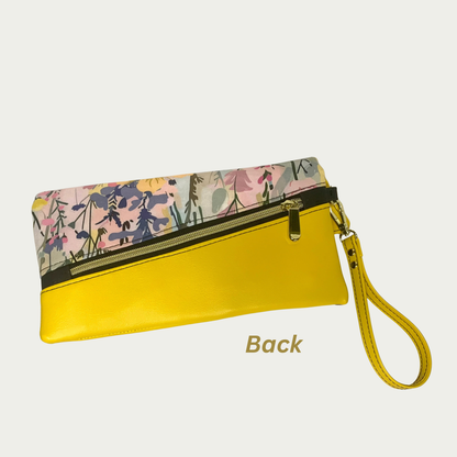 Lapel Clutch - Two-Toned Yellow and Black