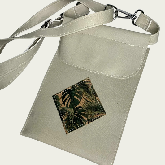 Phone Carrier Crossbody Bag - Beige