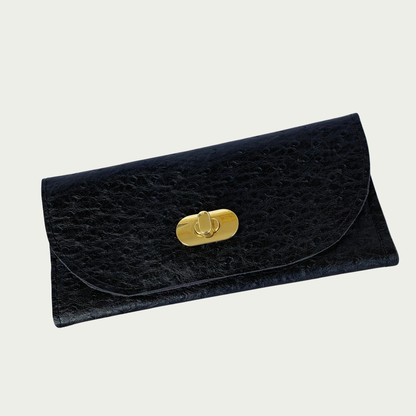 Lucky Penny Wallet in Faux Ostrich Leather