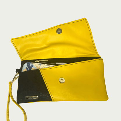 Lapel Clutch - Two-Toned Yellow and Black