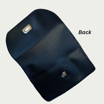 Lucky Penny Wallet in Black Marine Vinyl