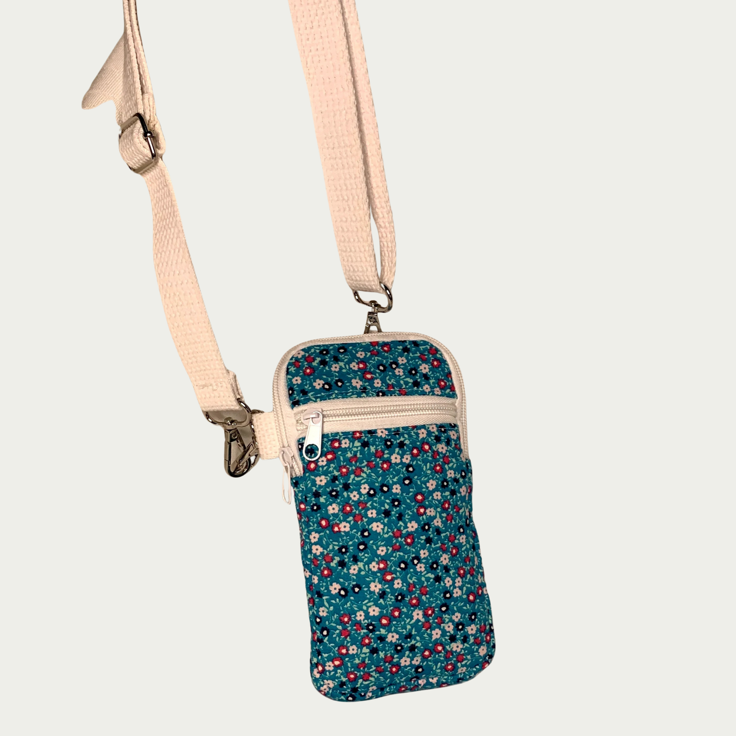 Tumbler / Phone Carrier - Turquoise Floral