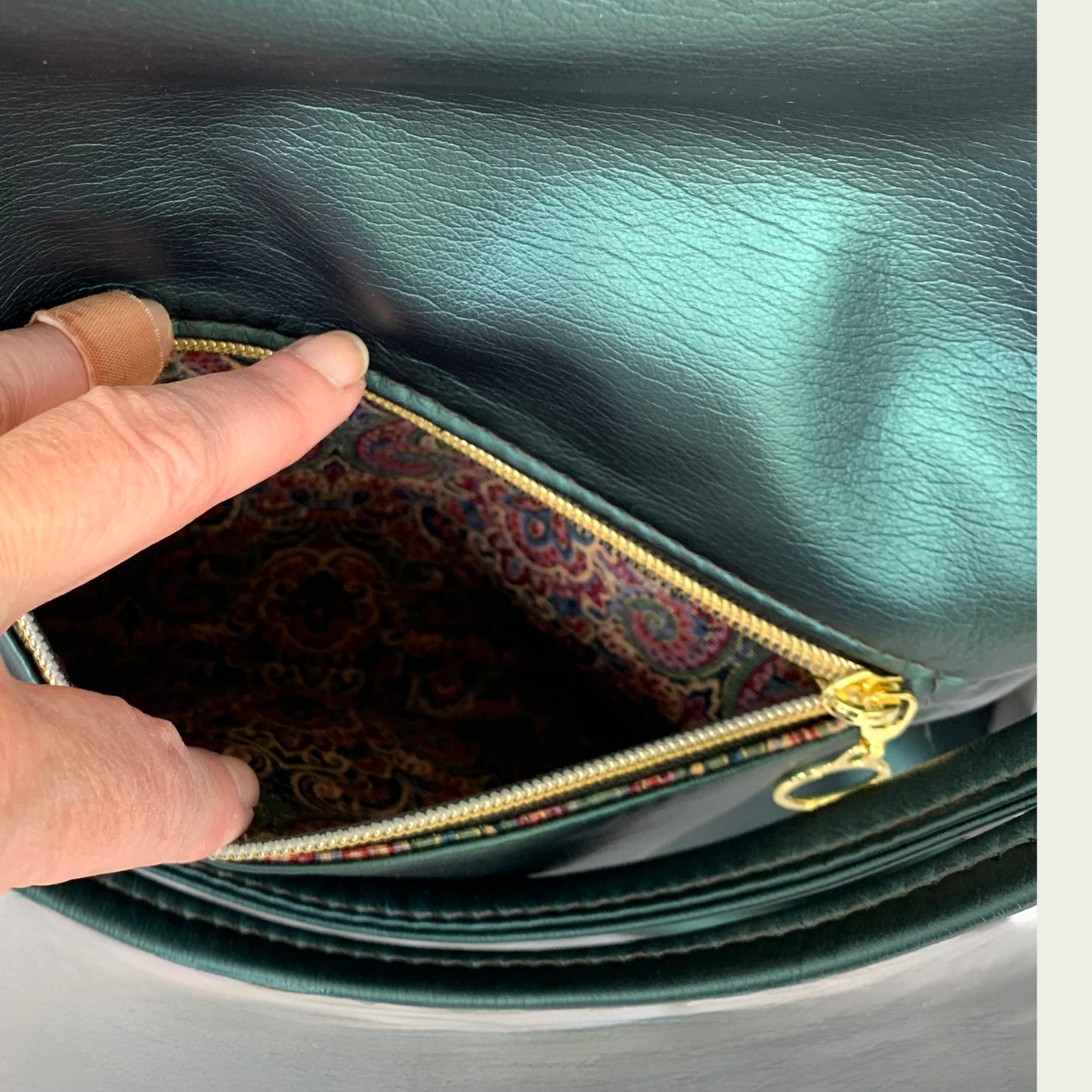 Simplistic Slouch Shoulder Bag - Peacock Teal