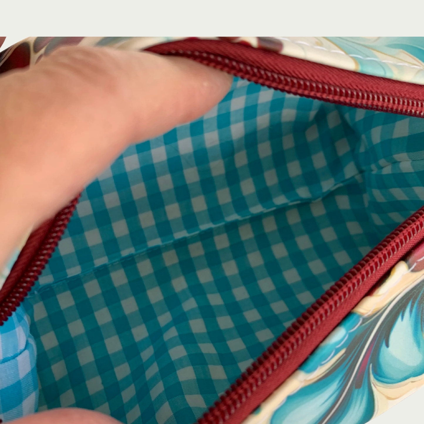Dopp Kit Bag -Magenta and Teal
