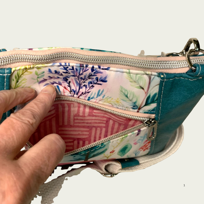 Sunshine Crossbody - Teal Whimsical Forest