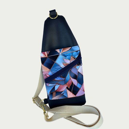 Mini Traveler Sling - Navy Geometric