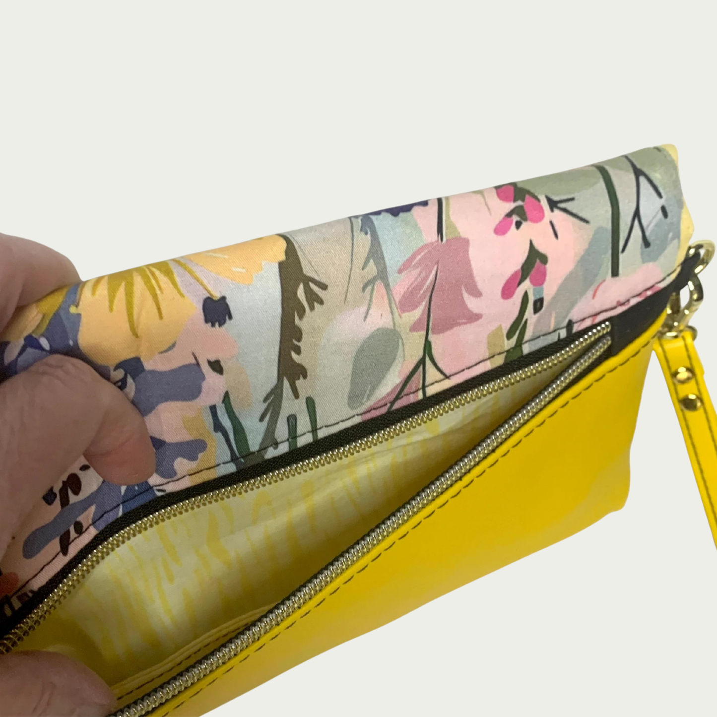 Lapel Clutch - Two-Toned Yellow and Black