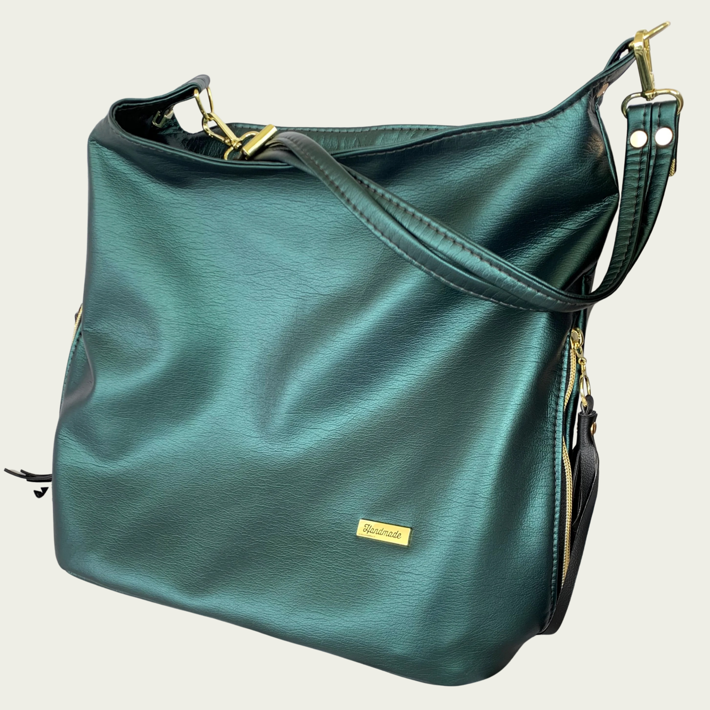 Simplistic Slouch Shoulder Bag - Peacock Teal