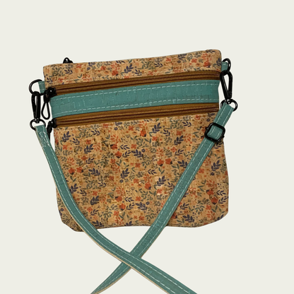 Zippy Crossbody - Turquoise Meadow Cork