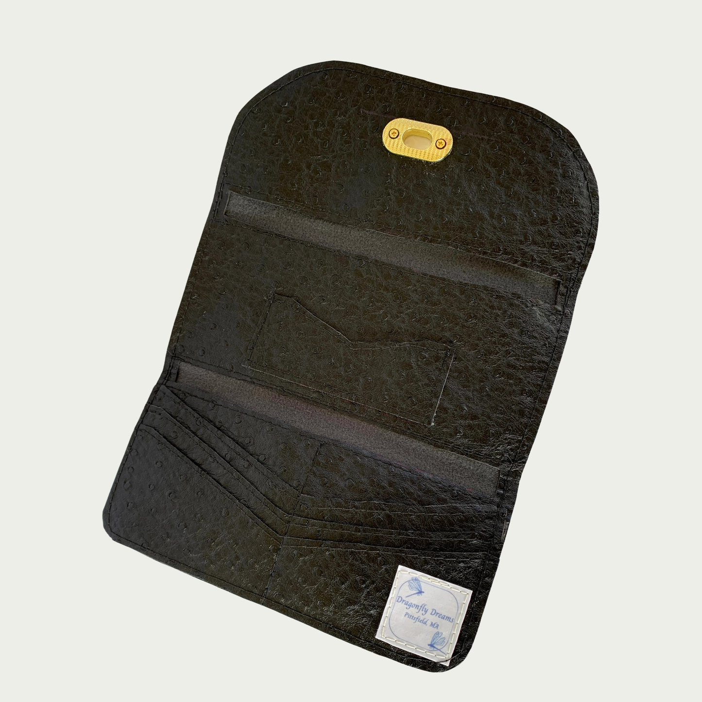 Lucky Penny Wallet in Faux Ostrich Leather