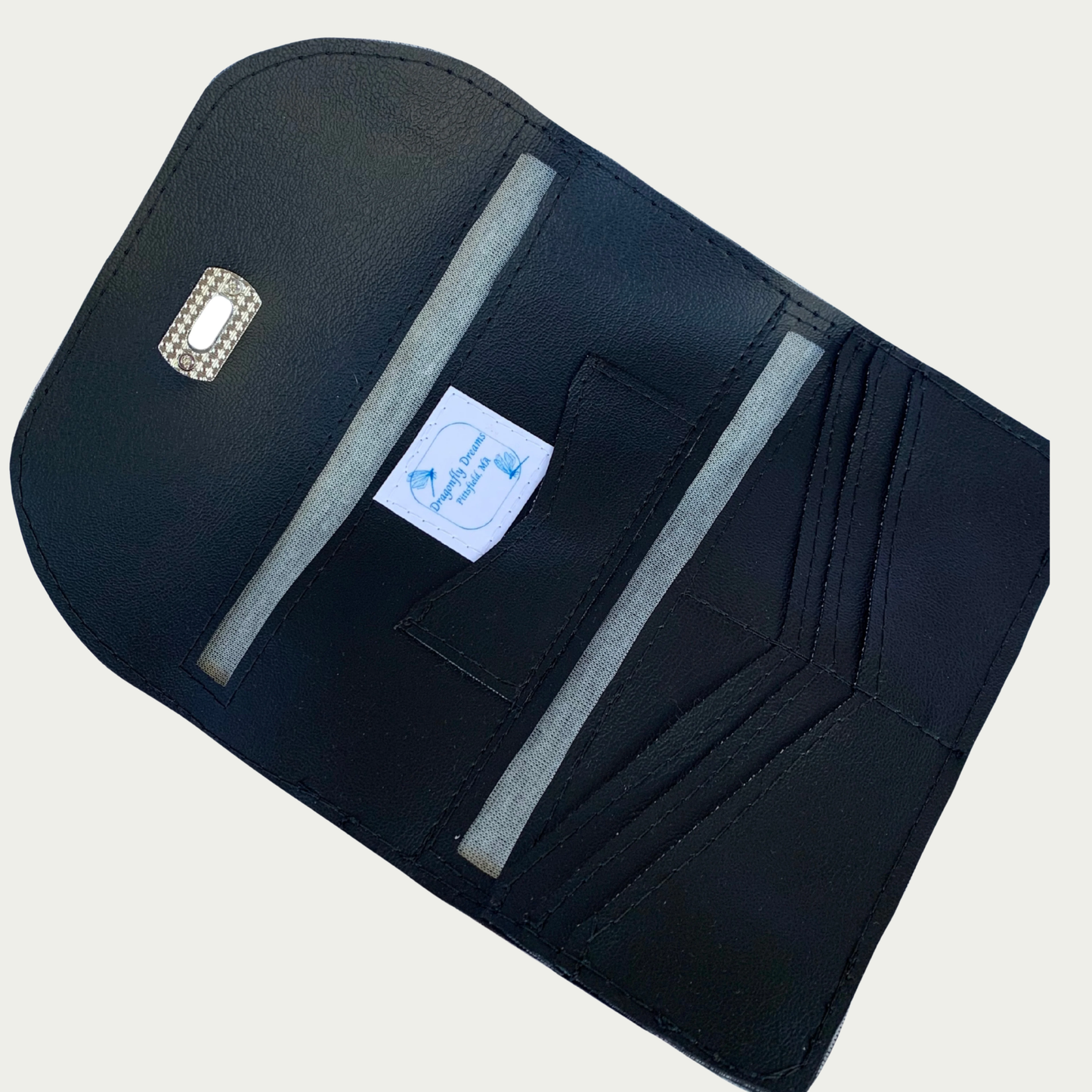 Lucky Penny Wallet in Black Marine Vinyl
