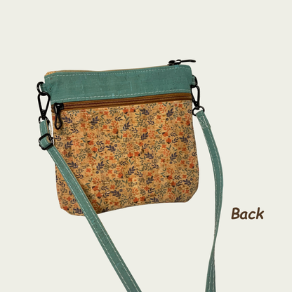 Zippy Crossbody - Turquoise Meadow Cork
