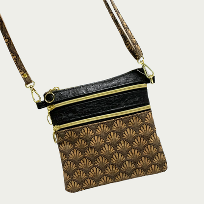 Zippy Crossbody - Cork Shells