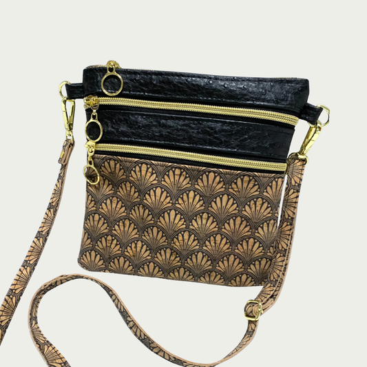 Zippy Crossbody - Cork Shells