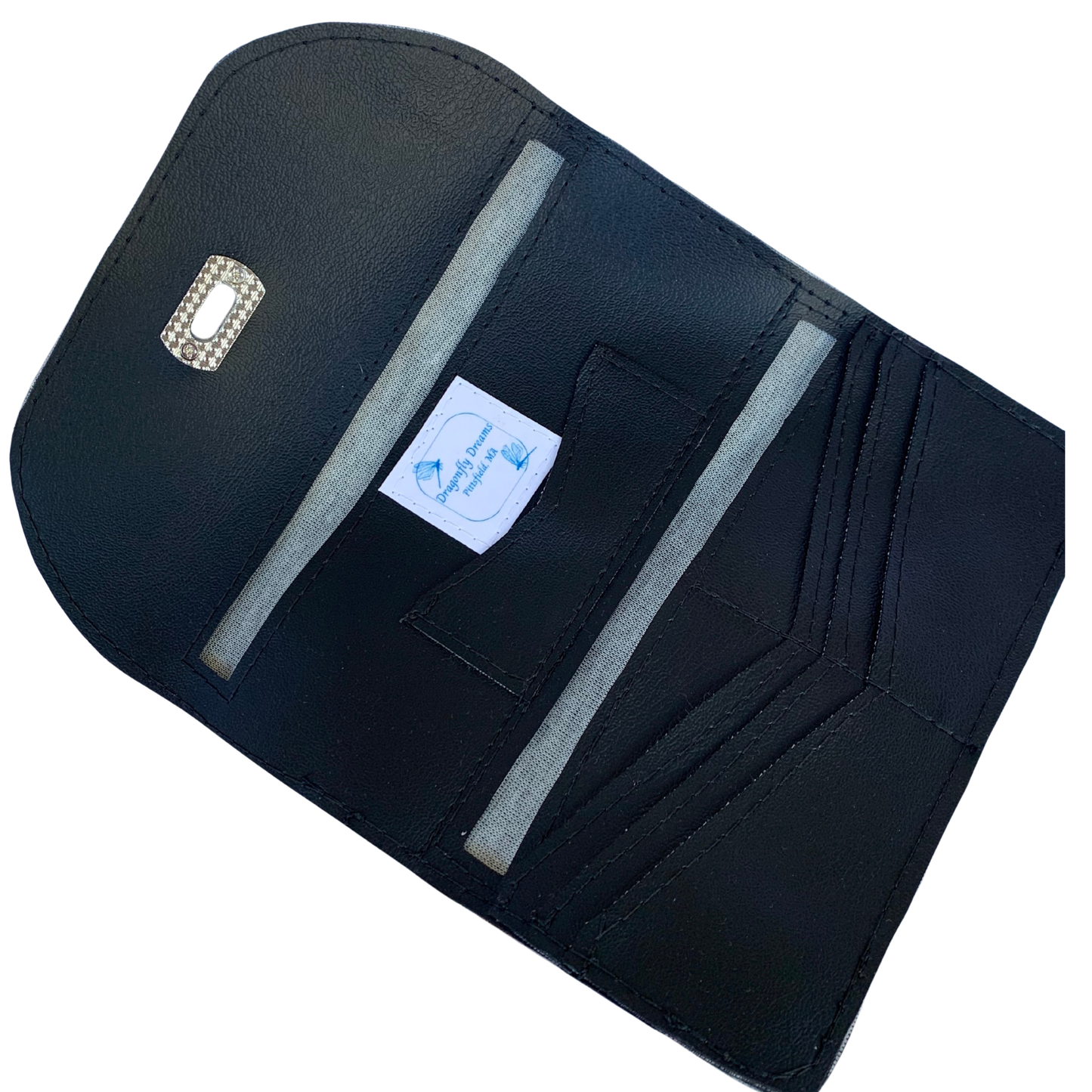 Lucky Penny Wallet in Black Marine Vinyl