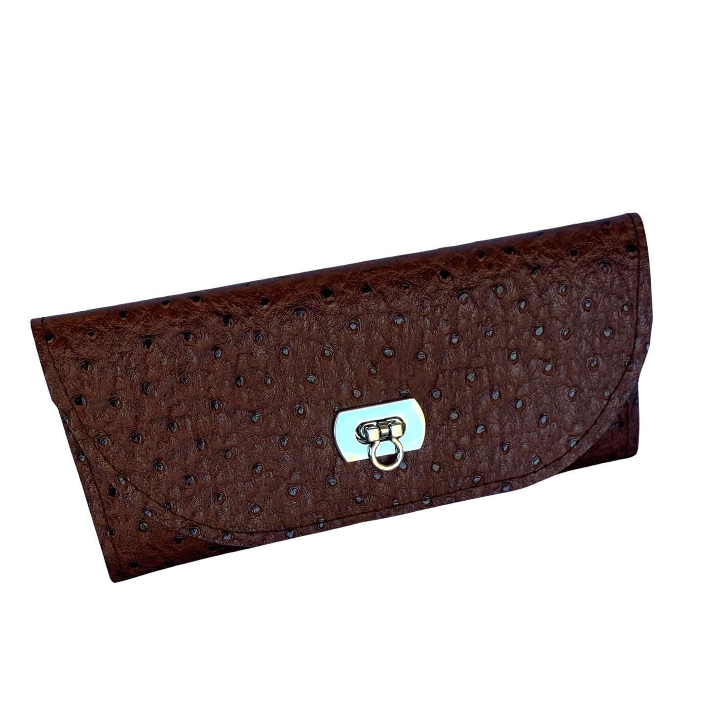 Lucky Penny Wallet in Faux Ostrich Leather