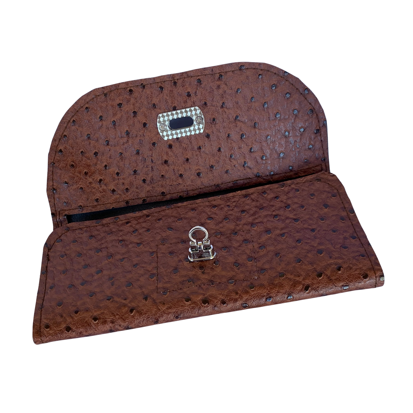 Lucky Penny Wallet in Faux Ostrich Leather