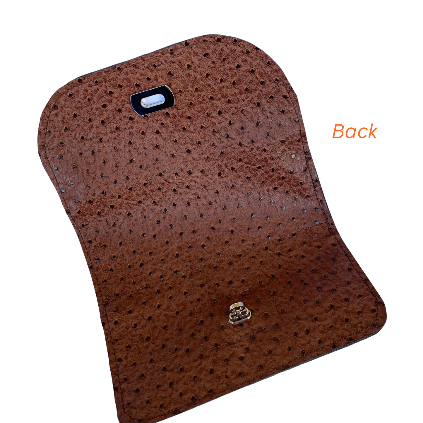 Lucky Penny Wallet in Faux Ostrich Leather